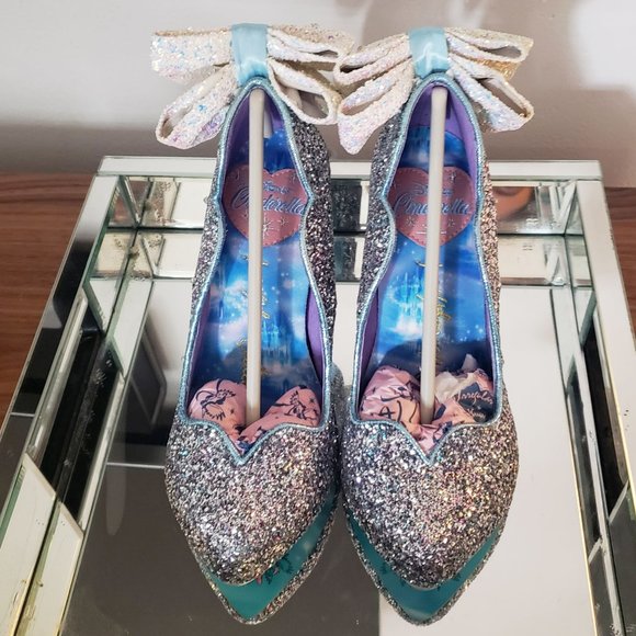 Irregular Choice x Disney Cinderella Call Me Cinders Light-Up Glitter Heels - Picture 7 of 17
